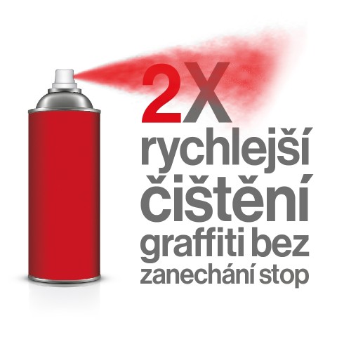 2x rychlejsí cistení graffiti bez zanechání stop